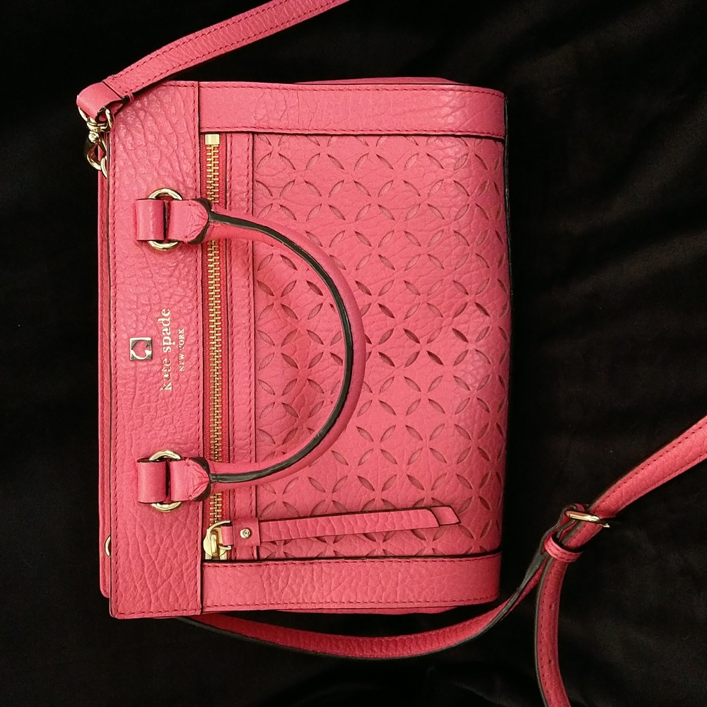 Kate Spade Perri Lane Romi Pink Bubble Leather Purse